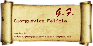 Gyorgyevics Felícia névjegykártya