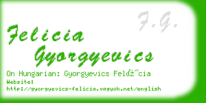 felicia gyorgyevics business card